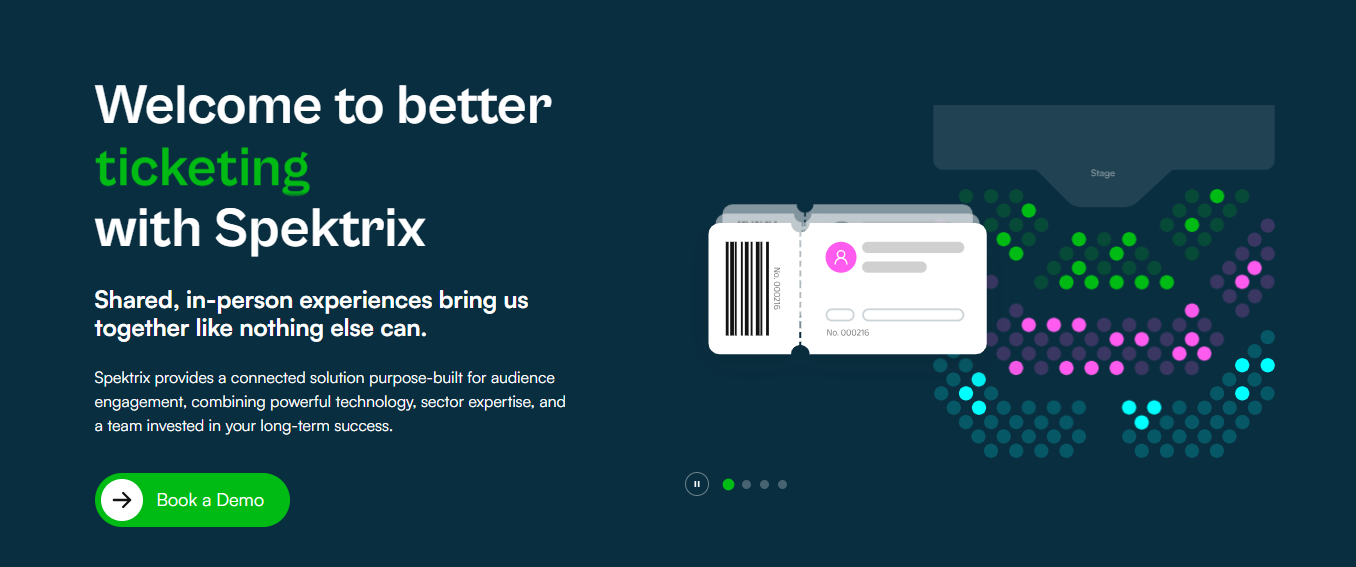 Spektrix Ticketing Homepage