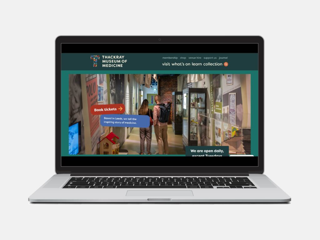 Thackray Website Laptop Homepage Visit Ticketing