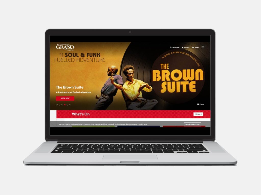 Wolverhampton Grand Theatre Website Laptop Basket Ticketing