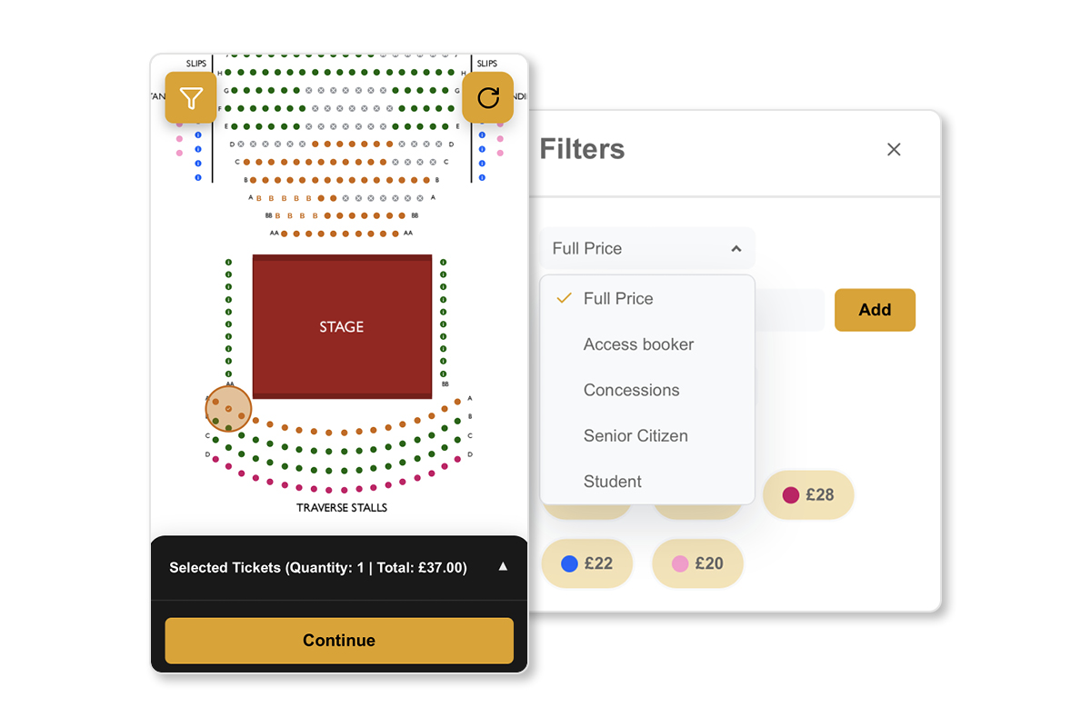 Seat Selection On Mobile