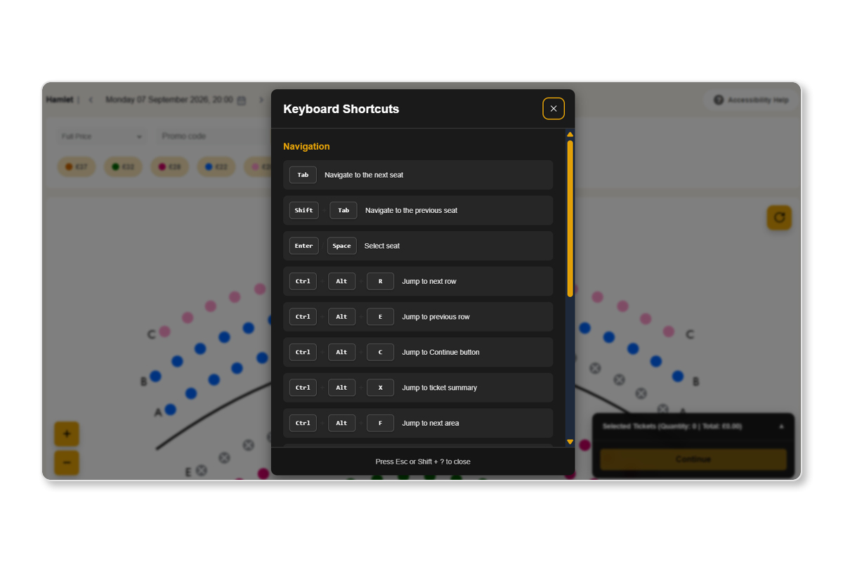 Keyboard Navigation Options On A Website