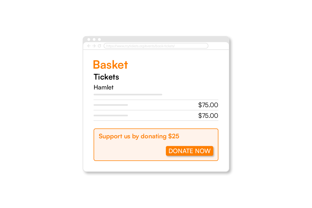 Donation Ask Being Made At Checkout On A Website