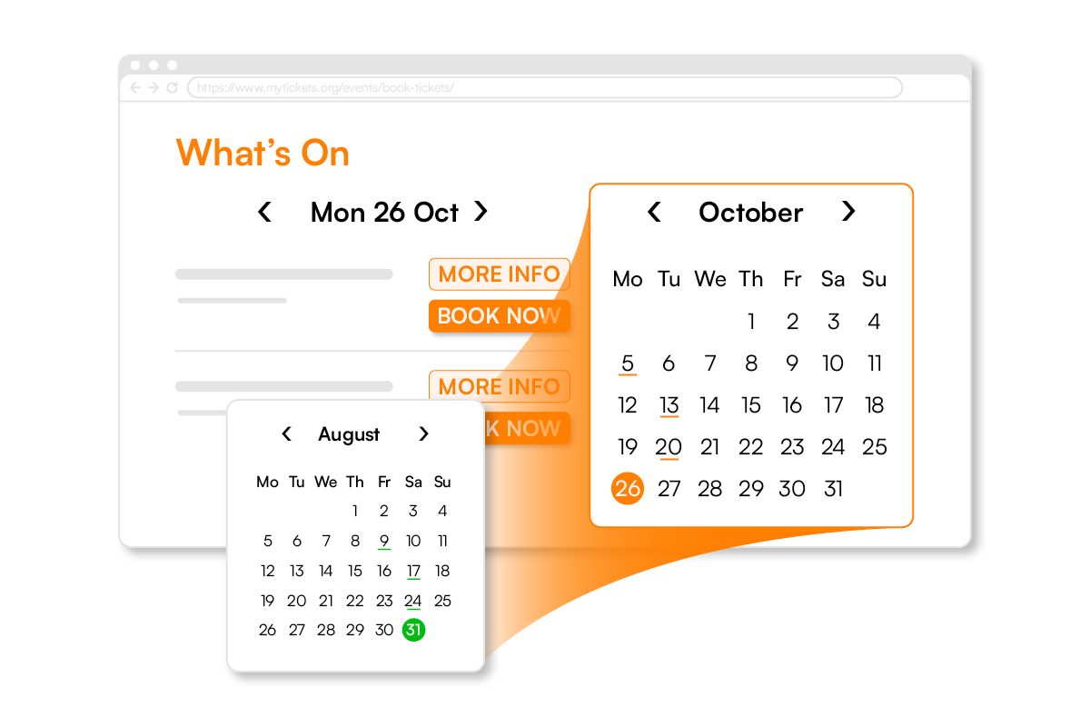 Representation Of Event Calendar On Website