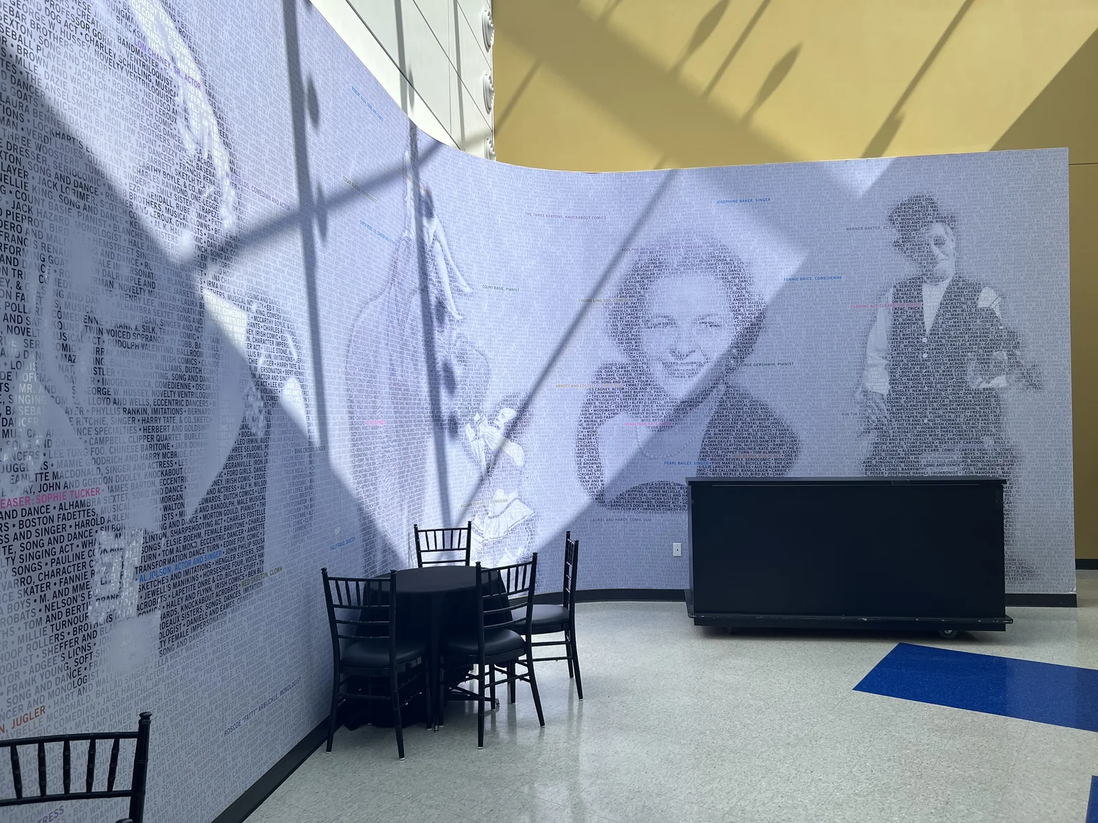 Arts Emerson Lobby Mural And Seating Area