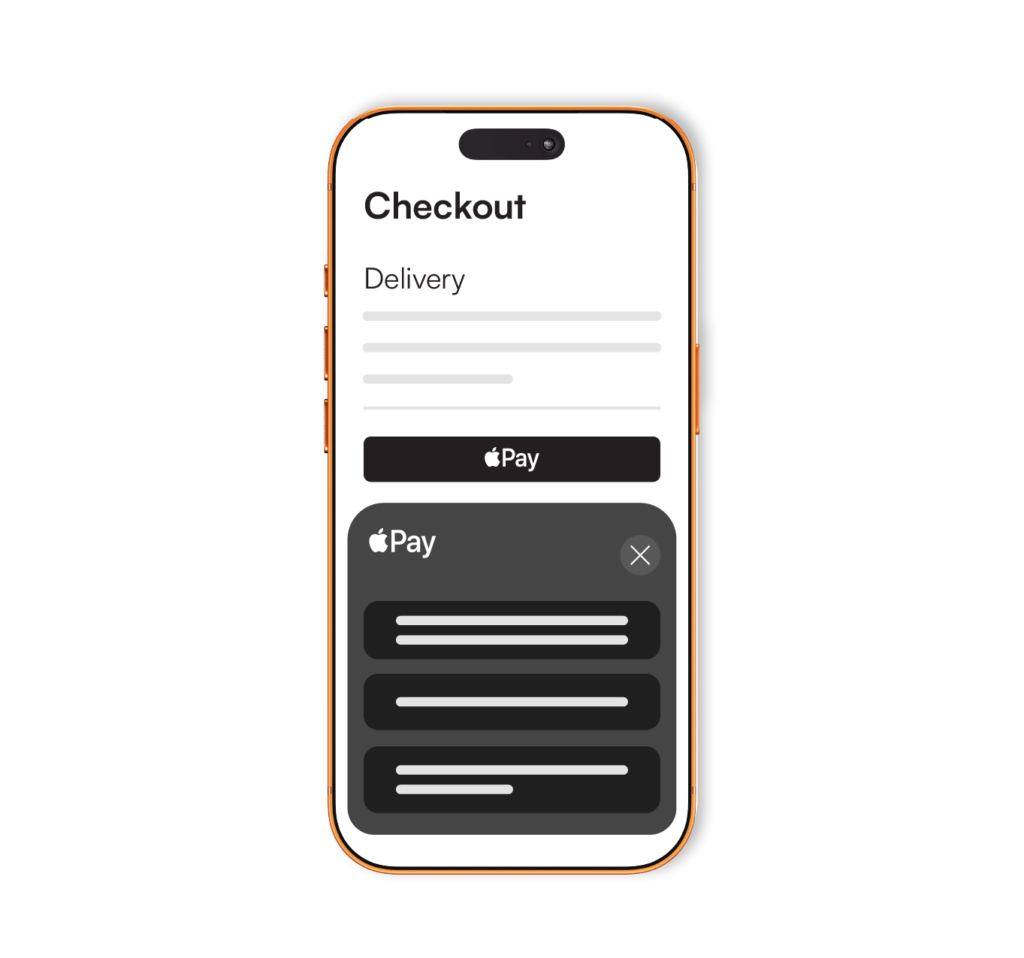 Frictionless Checkout Apple Pay Phone 654X612 White