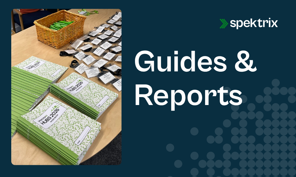 Guides And Reports, With An Image Of A Pile Of Printed Reports